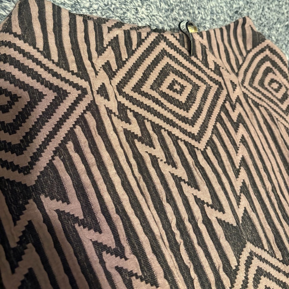 Anthropology Plenty by Tracy Reese Geometric Long Sleeve Dress in Black and Gray - Picture 5 of 15